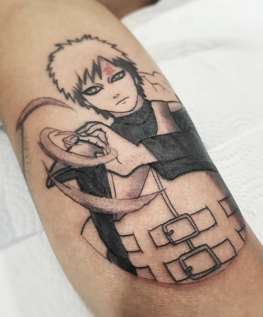 Gaara Tattoo Sign Inspired By Naruto Gaara Character On Arm