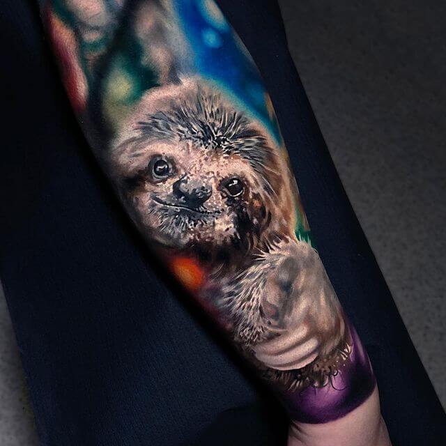 Giant Sloths Sleeve Ink Tattoo 