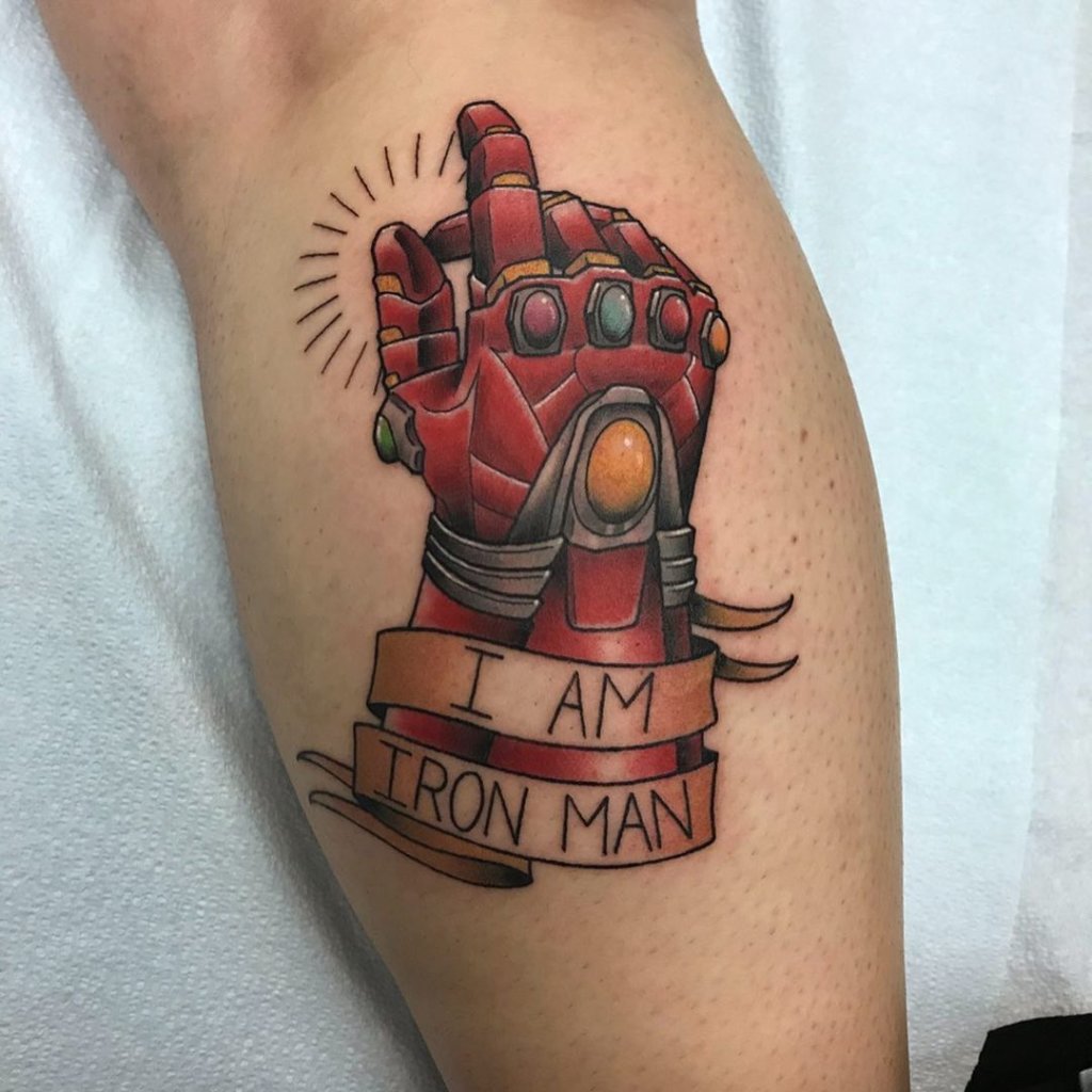 Infinity Gauntlet Tattoo Red Inks