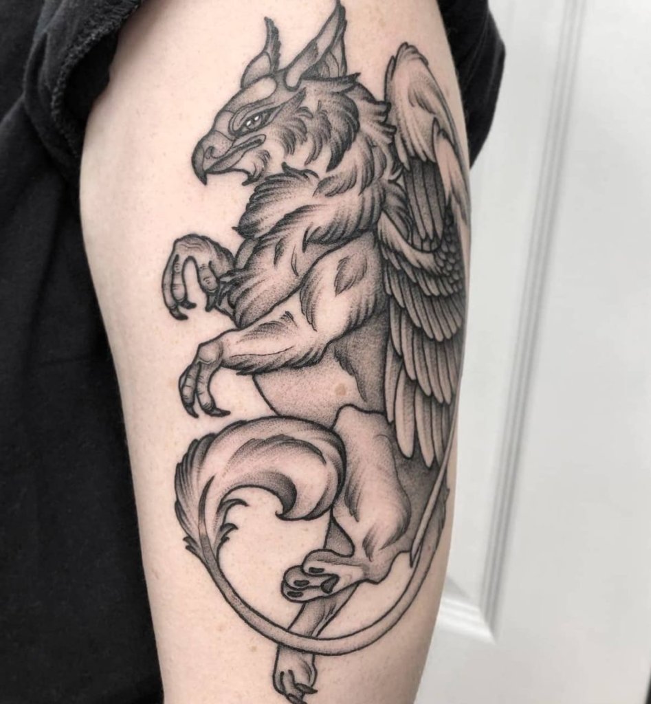 Large Shoulder Celtic Griffin Tattoo Meaning