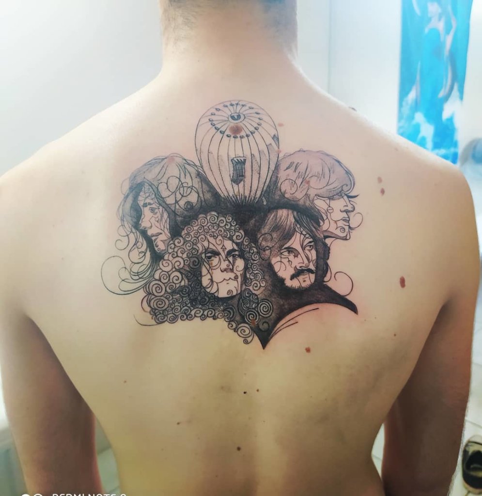 Large Tattoo Led Zeppelin Tattoo Ideas For Back
