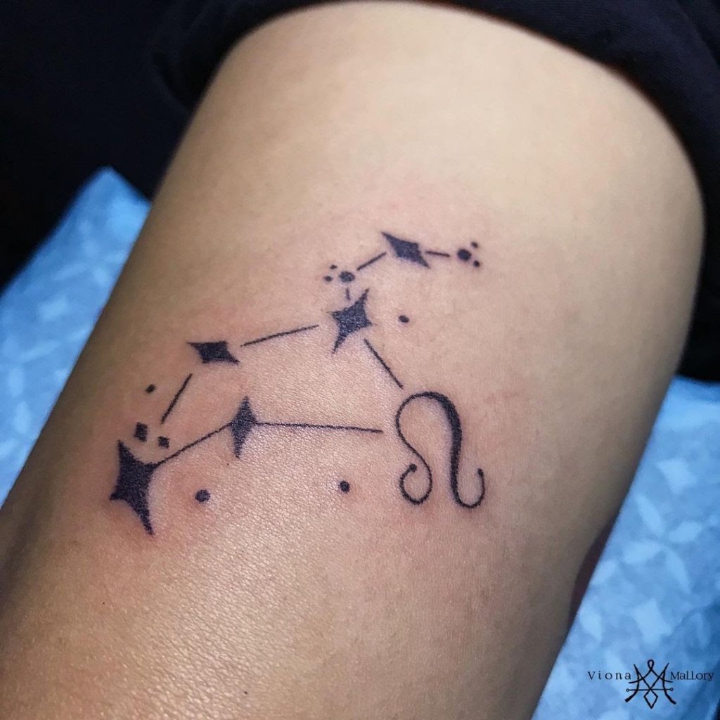 Leo Inspired Constellation Tattoos Stars Designs