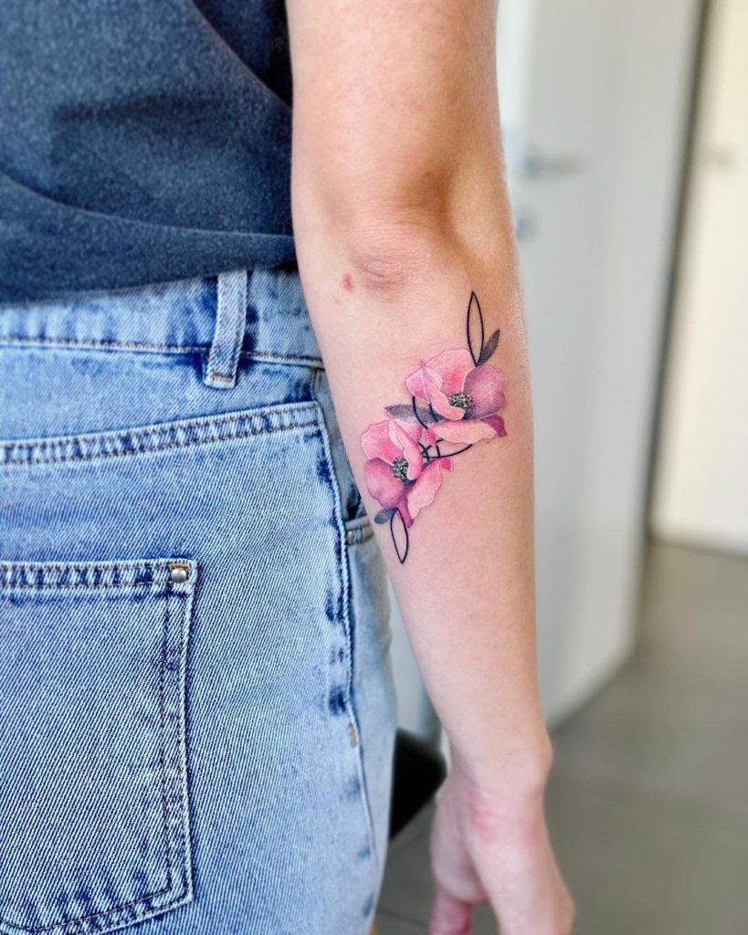 Pink Plumeria Tattoo Plumeria On Elbow