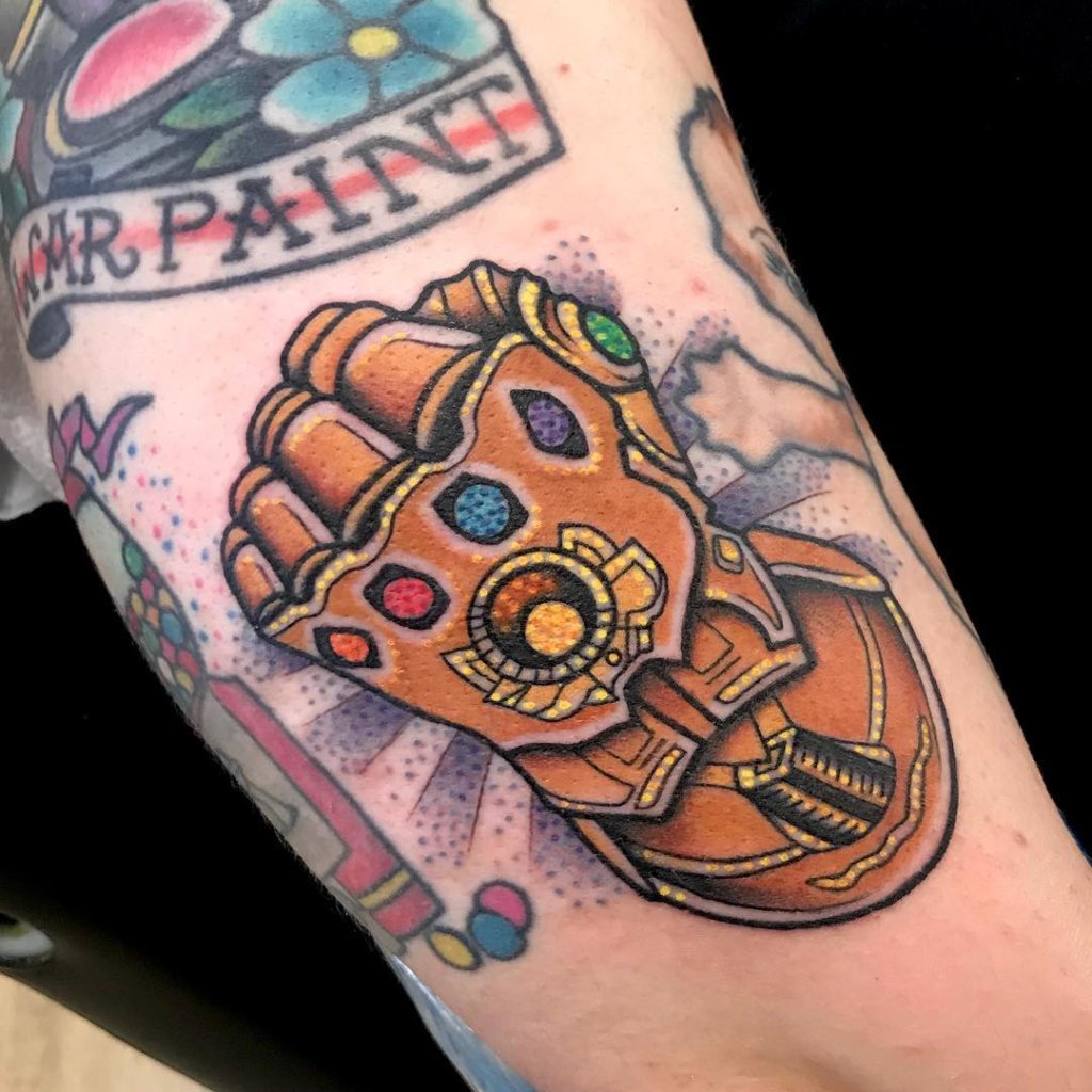 Small And Colorful Thanos Tattoo