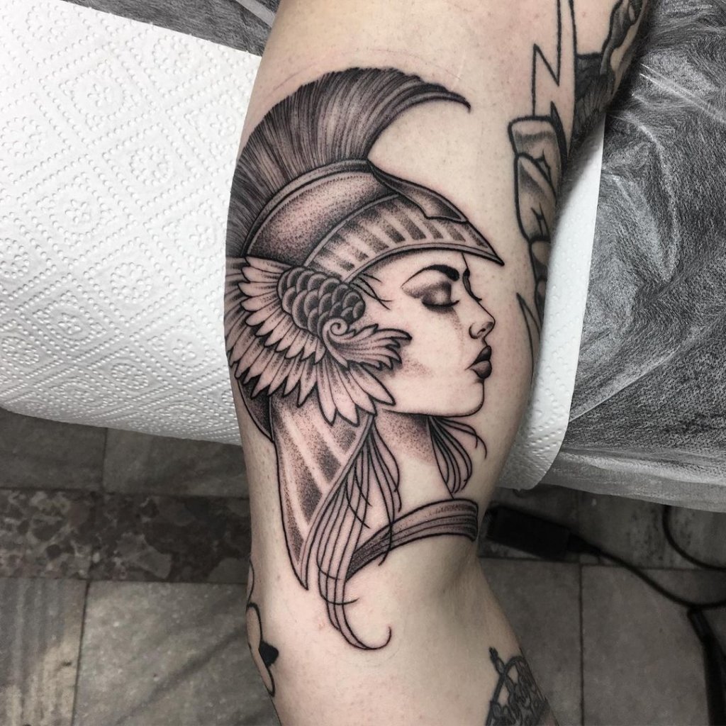 Small Greek Goddess Tattoo Athena Ink