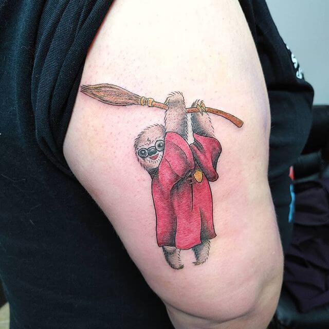 Small Sloth Tattoos Over Forearm Tattoo