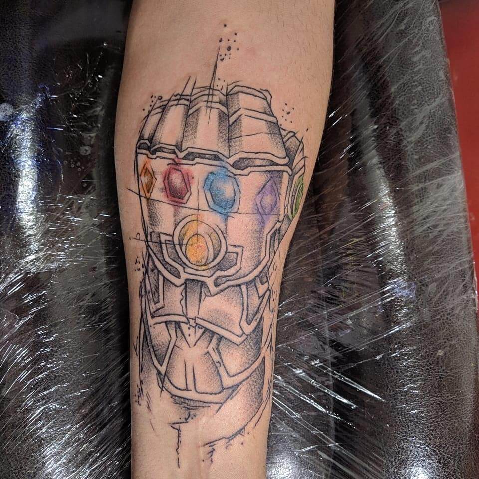 Thanos Infinity Gauntlet Tattoo