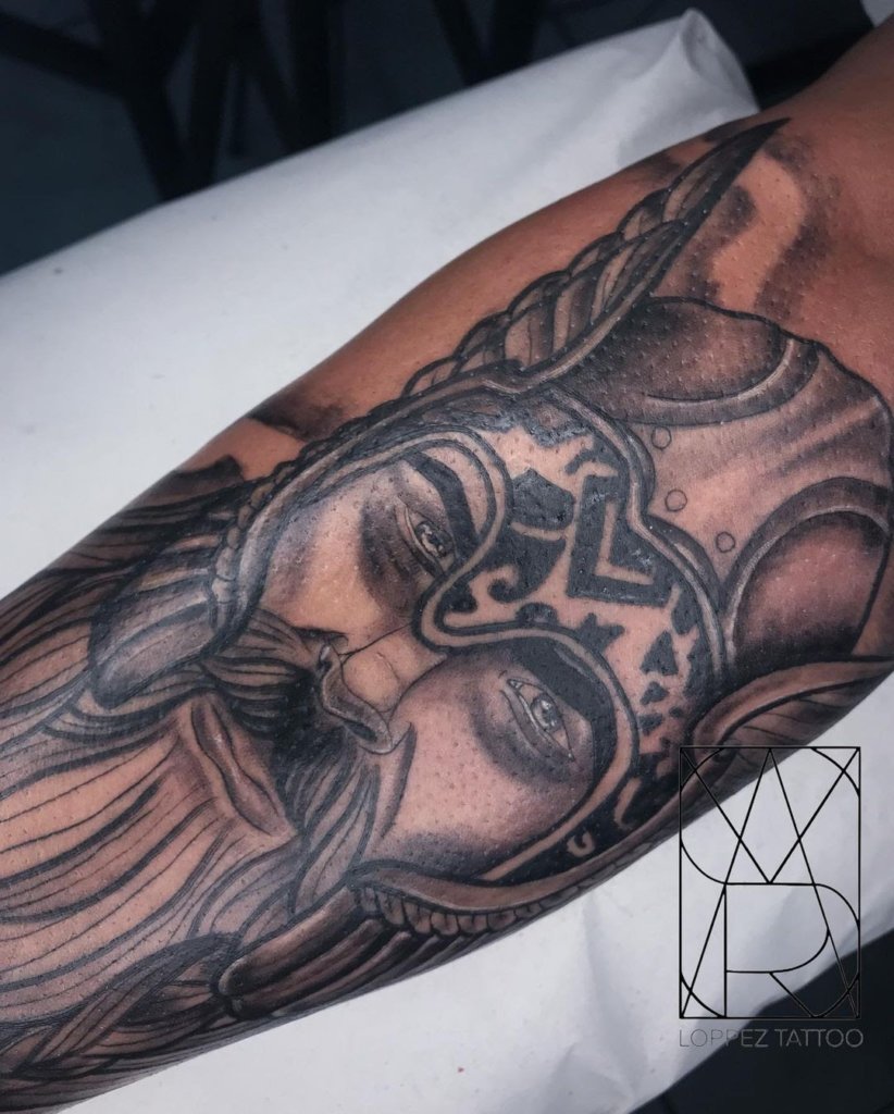 Thor Tattoo Black Image With Detailed Lines