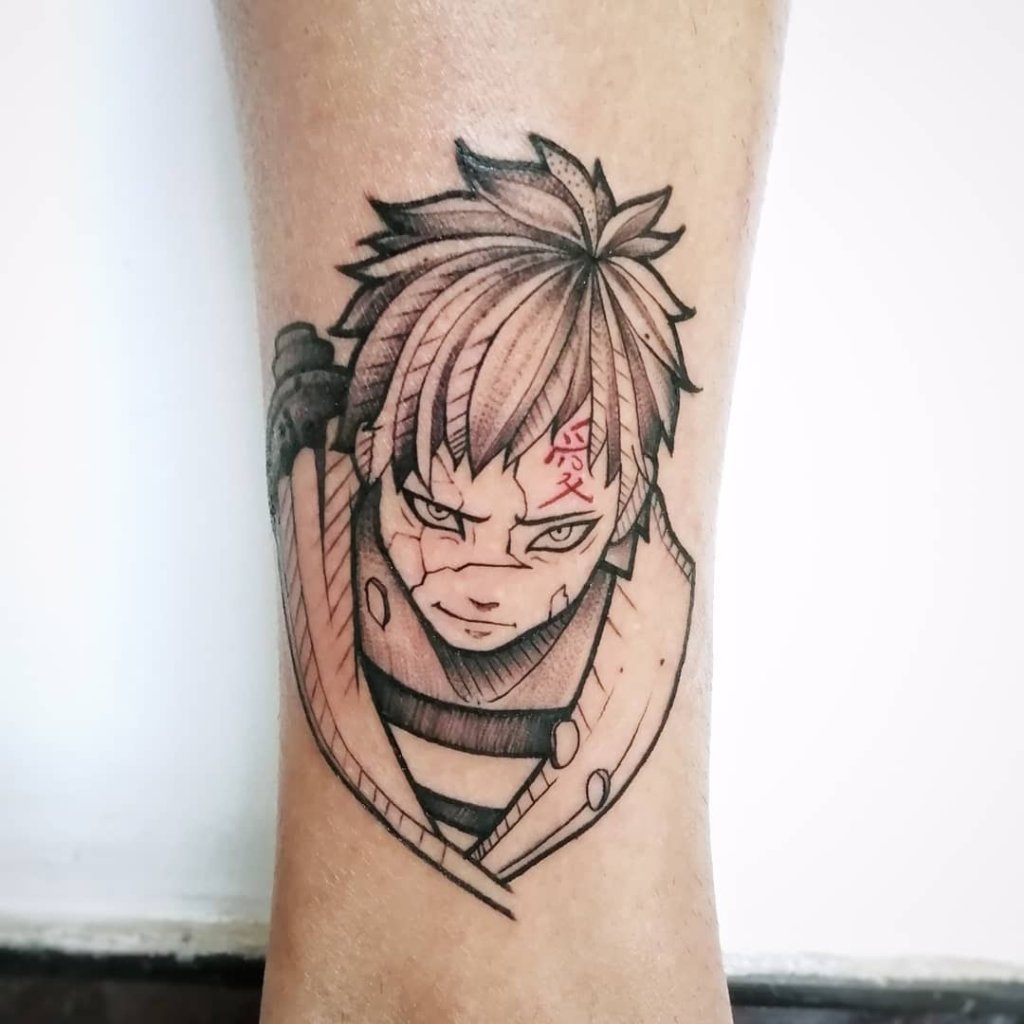 Unique Anime Japanese Naruto Gaara Tattoo