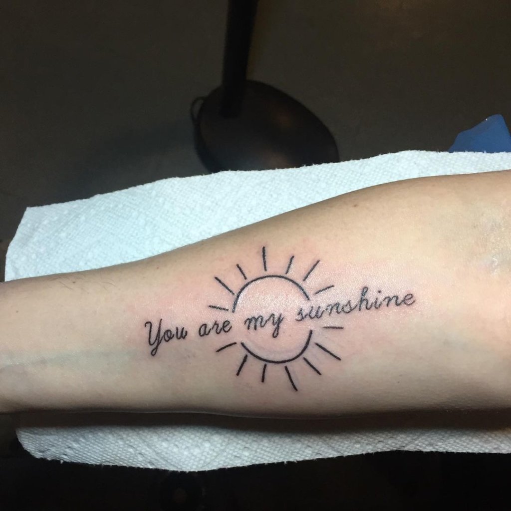 You Are My Sunshine Tattoo Minimalistic Ink