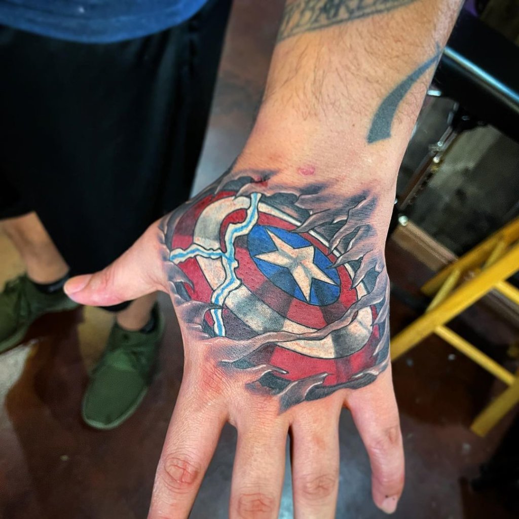 captain america tattoo