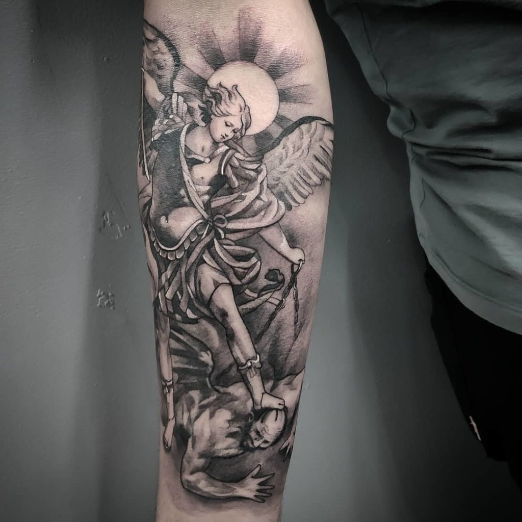 Black & White Archangel Tattoos