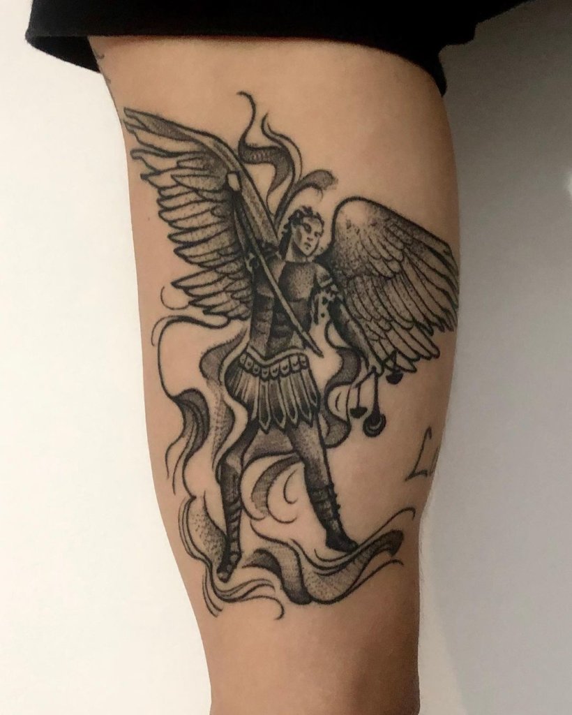 Detailed St Michael’s Tattoos