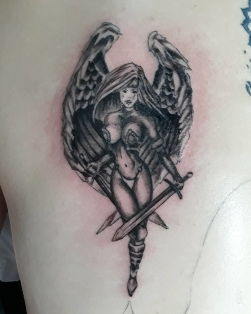 Feminine Woman Inspired Archangel Tattoo