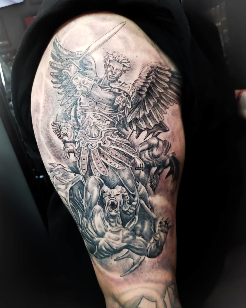 Large & Noticeable Archangel Tattoo