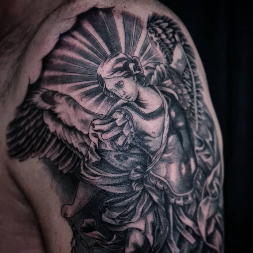 Shoulder St Michael Tattoo