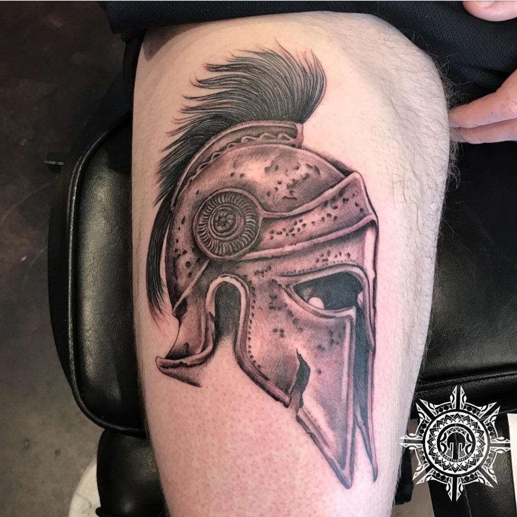 101 Amazing Spartan Helmet Tattoo Ideas You Need To See! | Outsons ...