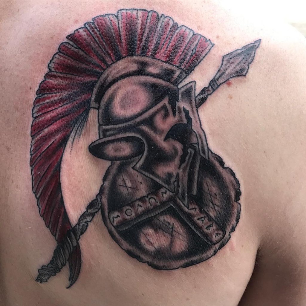 spartan helmet tattoo