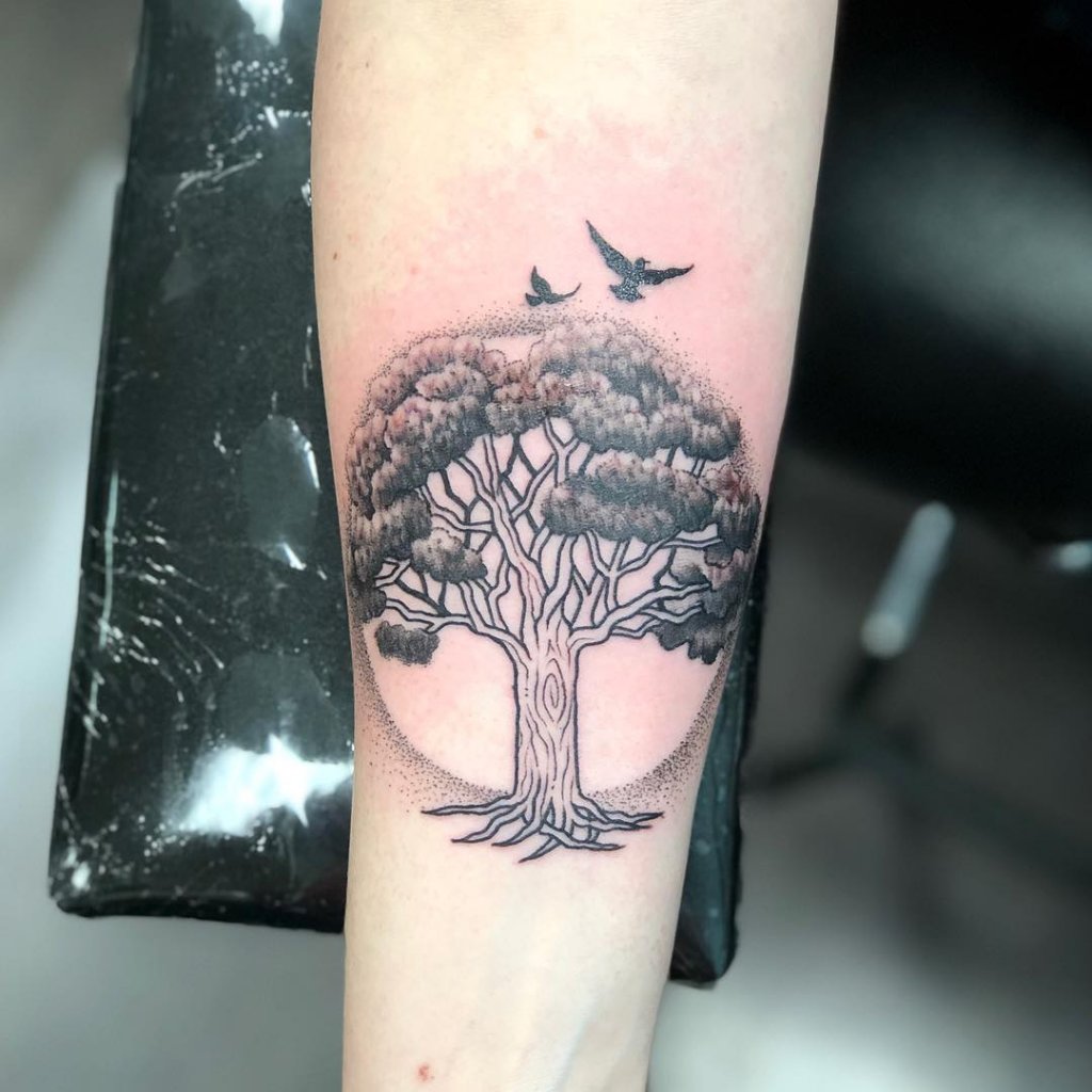 oak tree tattoo