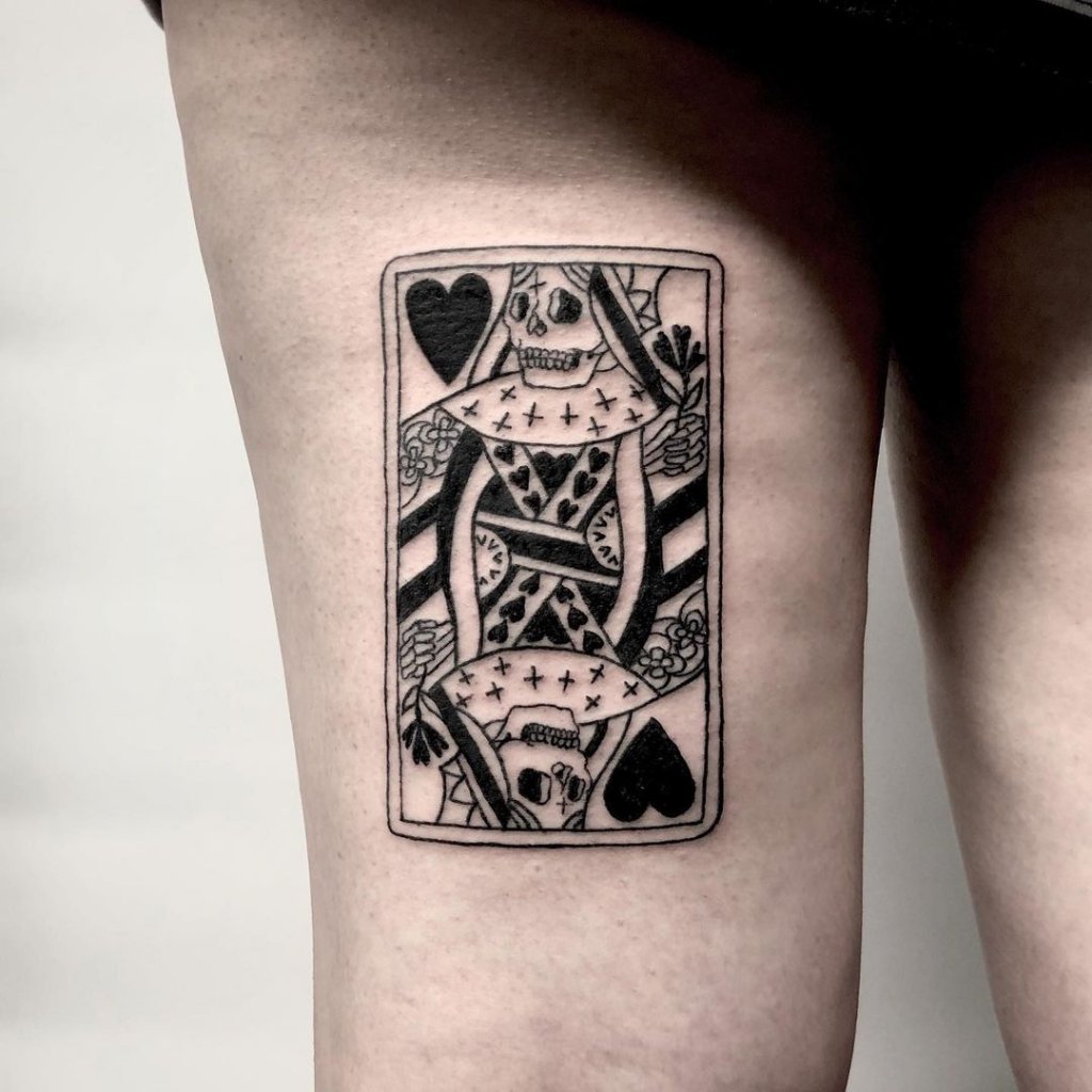 101 Amazing Queen Of Hearts Tattoo Ideas You Need To See! | Outsons ...