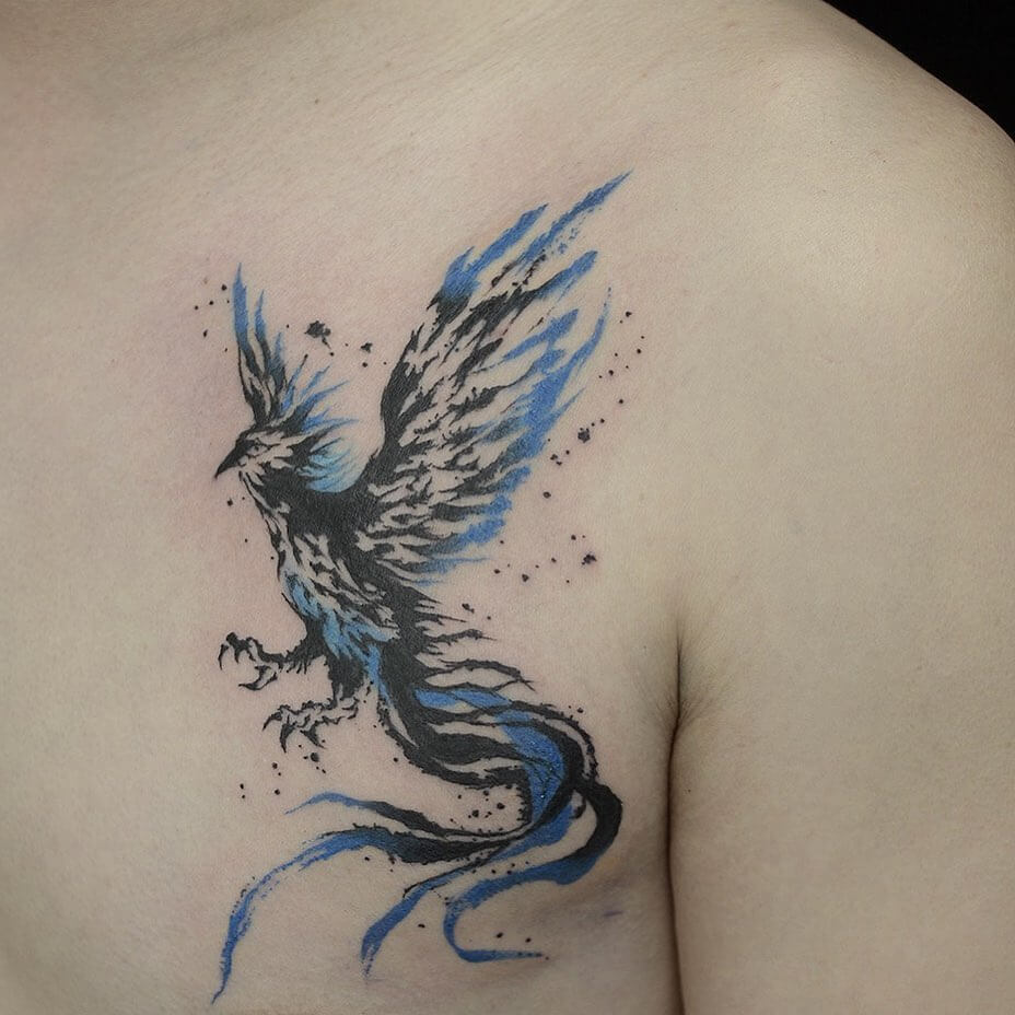 black and blue tattoo