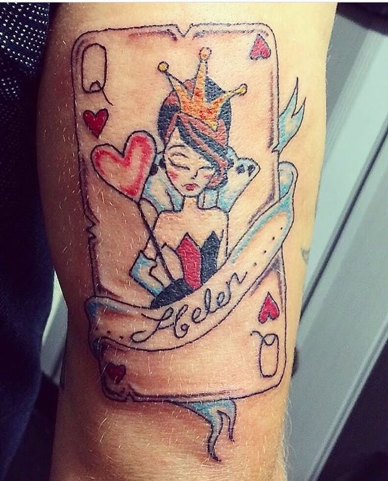 alice in wonderland queen of hearts tattoo