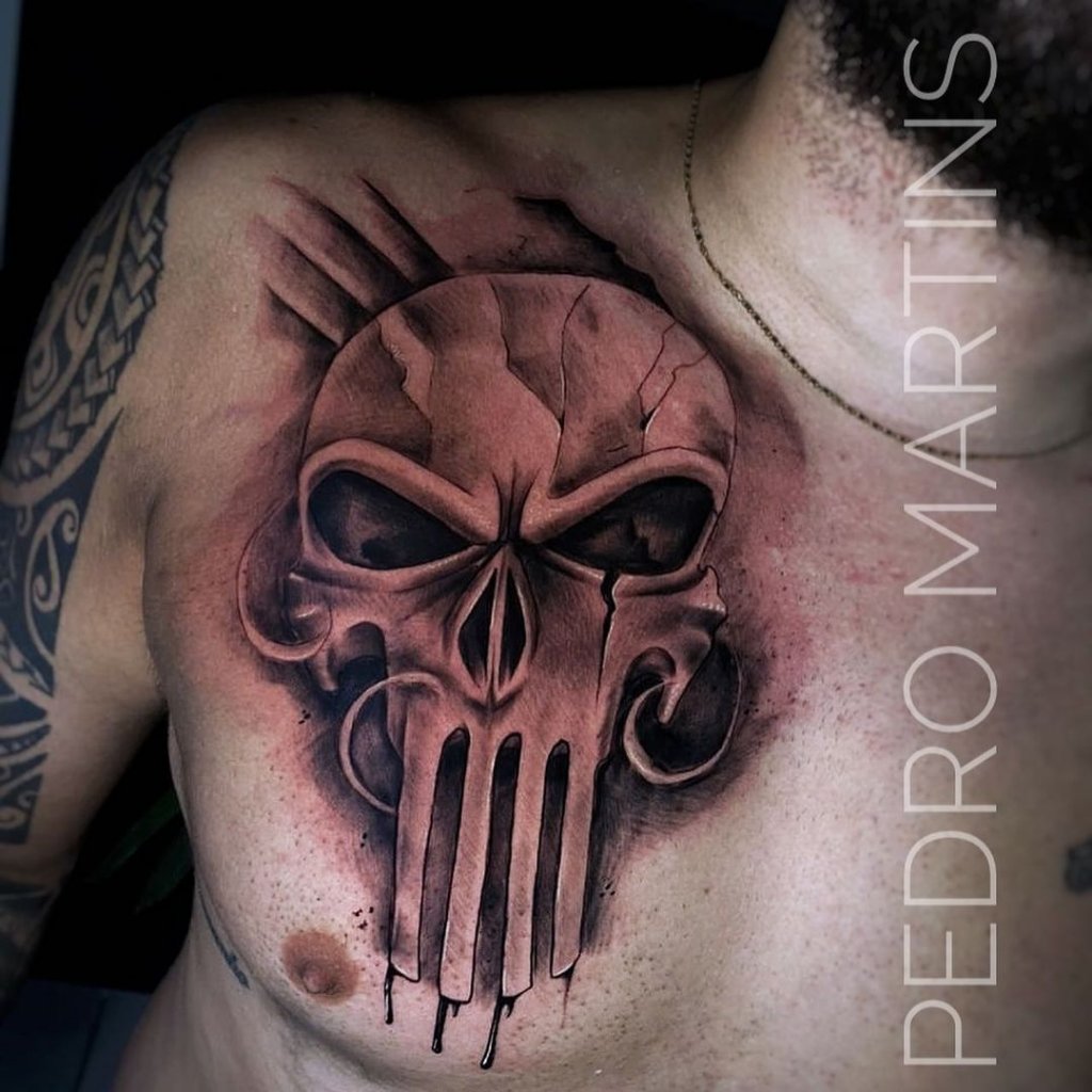 punisher skull tattoo