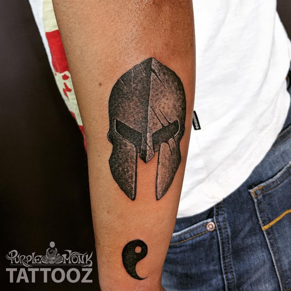 Arm Spartan Tattoos Black Ink