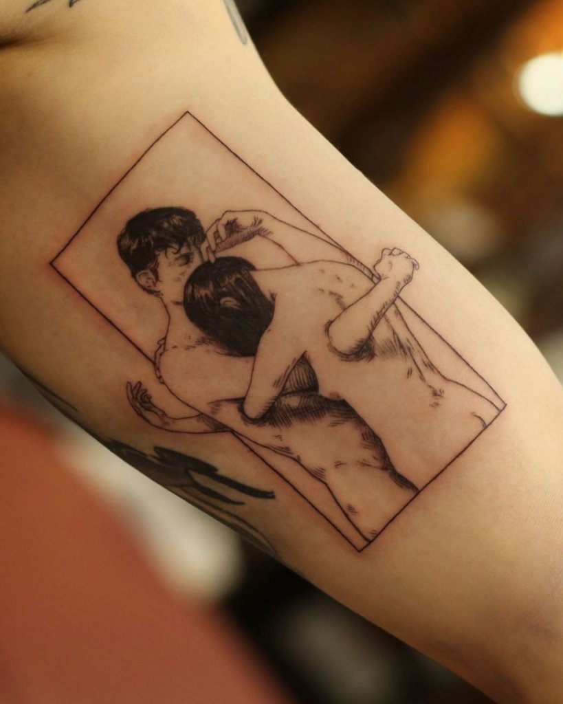 Art Deco Tattoos Art Nouveau Black Couple Image
