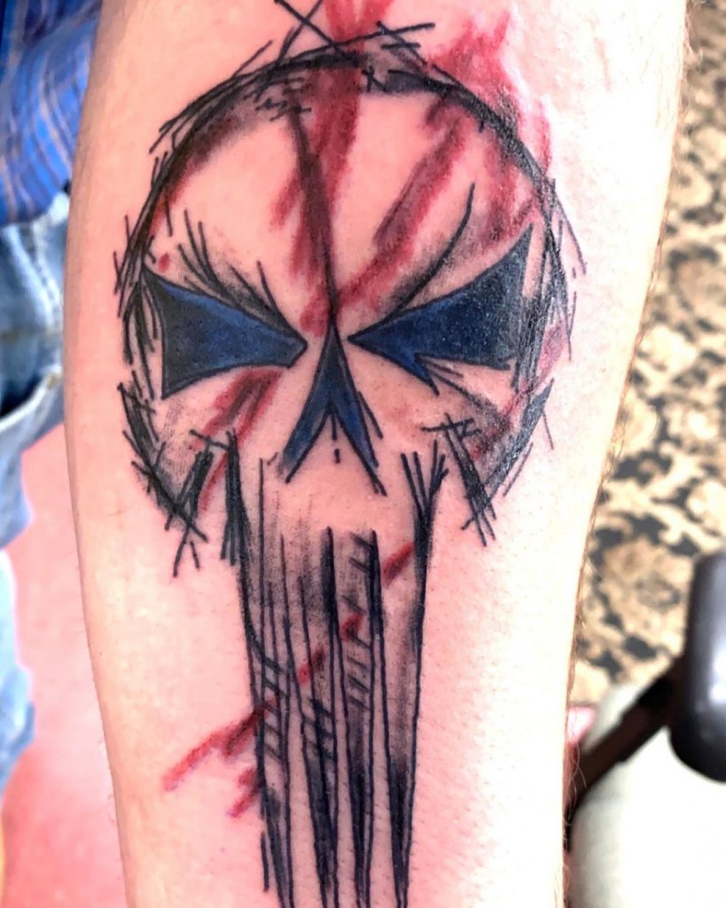 Artsy Punisher Tattoo Designs