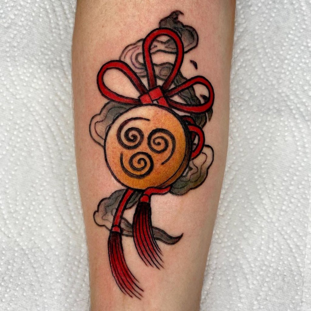 Colorful Avatar Airbender Tattoos