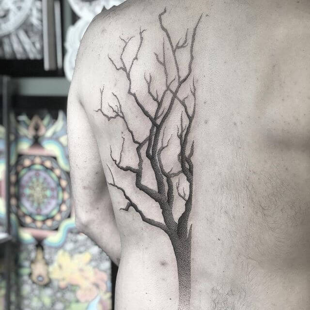 Oak Tree Tattoo Back Design