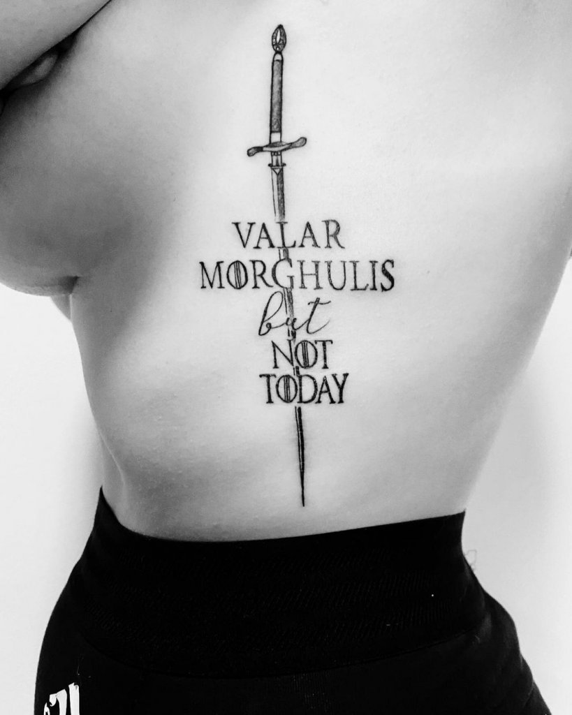 Side Chest Valar Morghulis Tattoos
