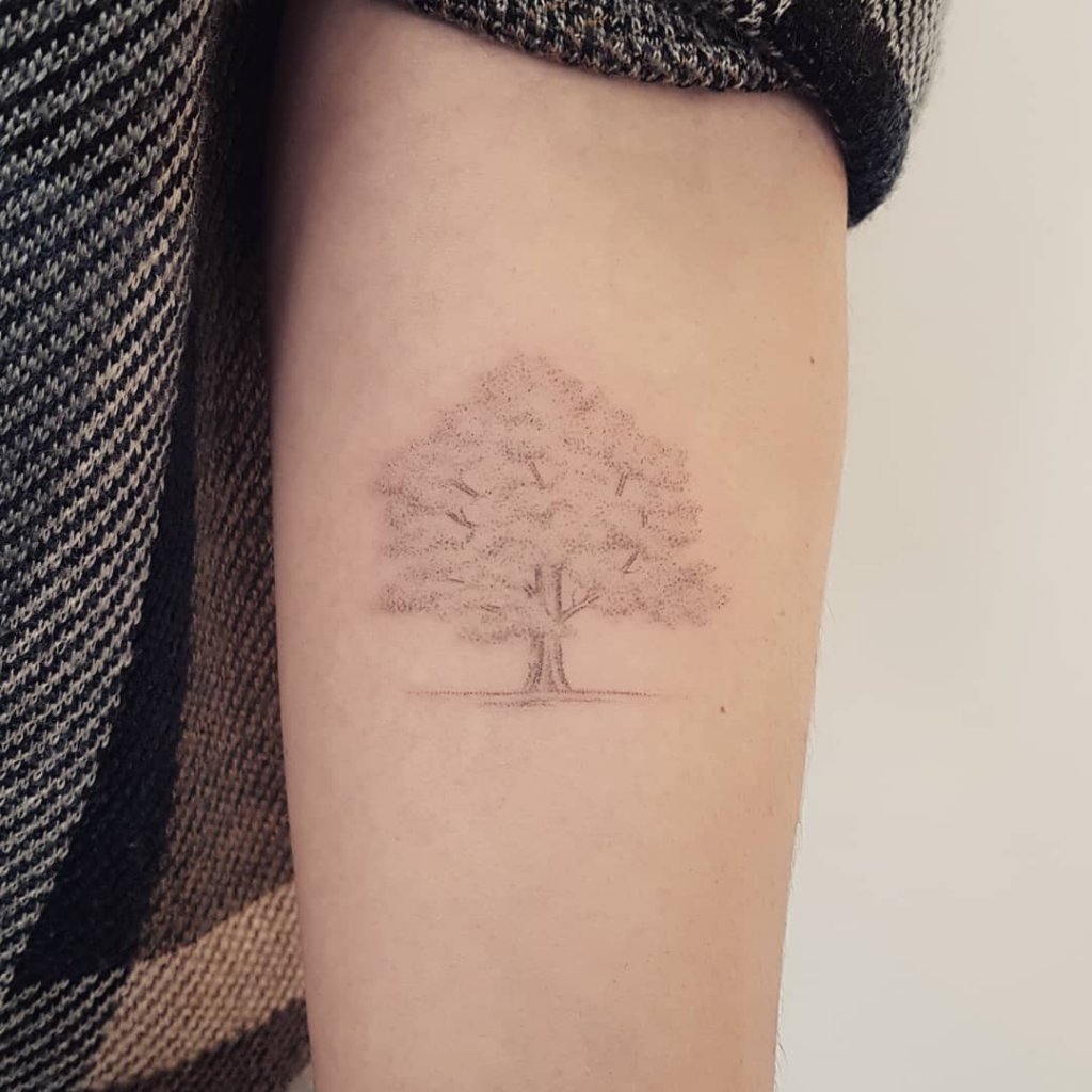 Small Arm Tattoos Trees Image 