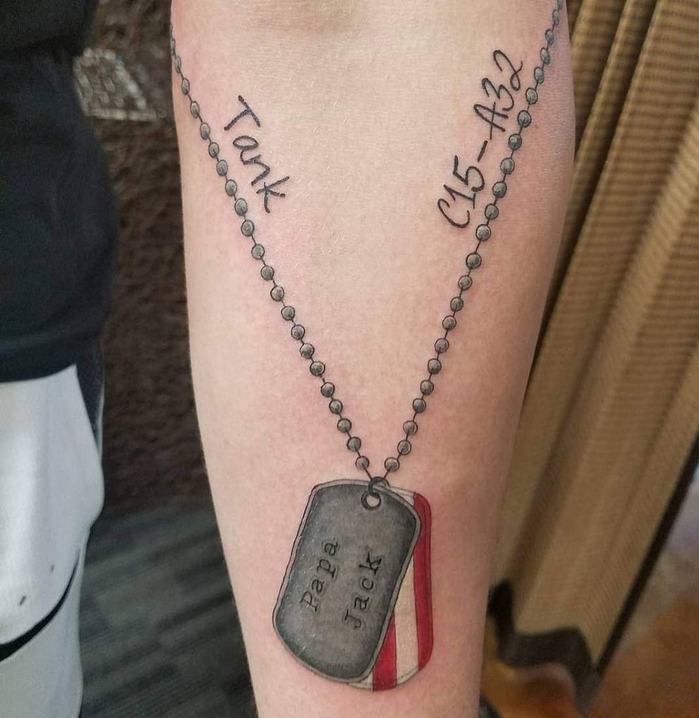 dog tag tattoo