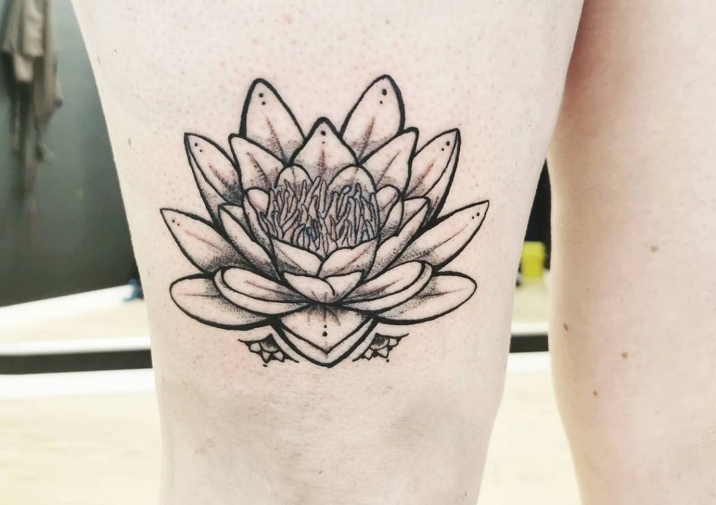 water lily tattoo