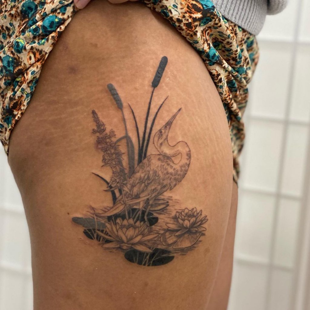 water lily tattoo