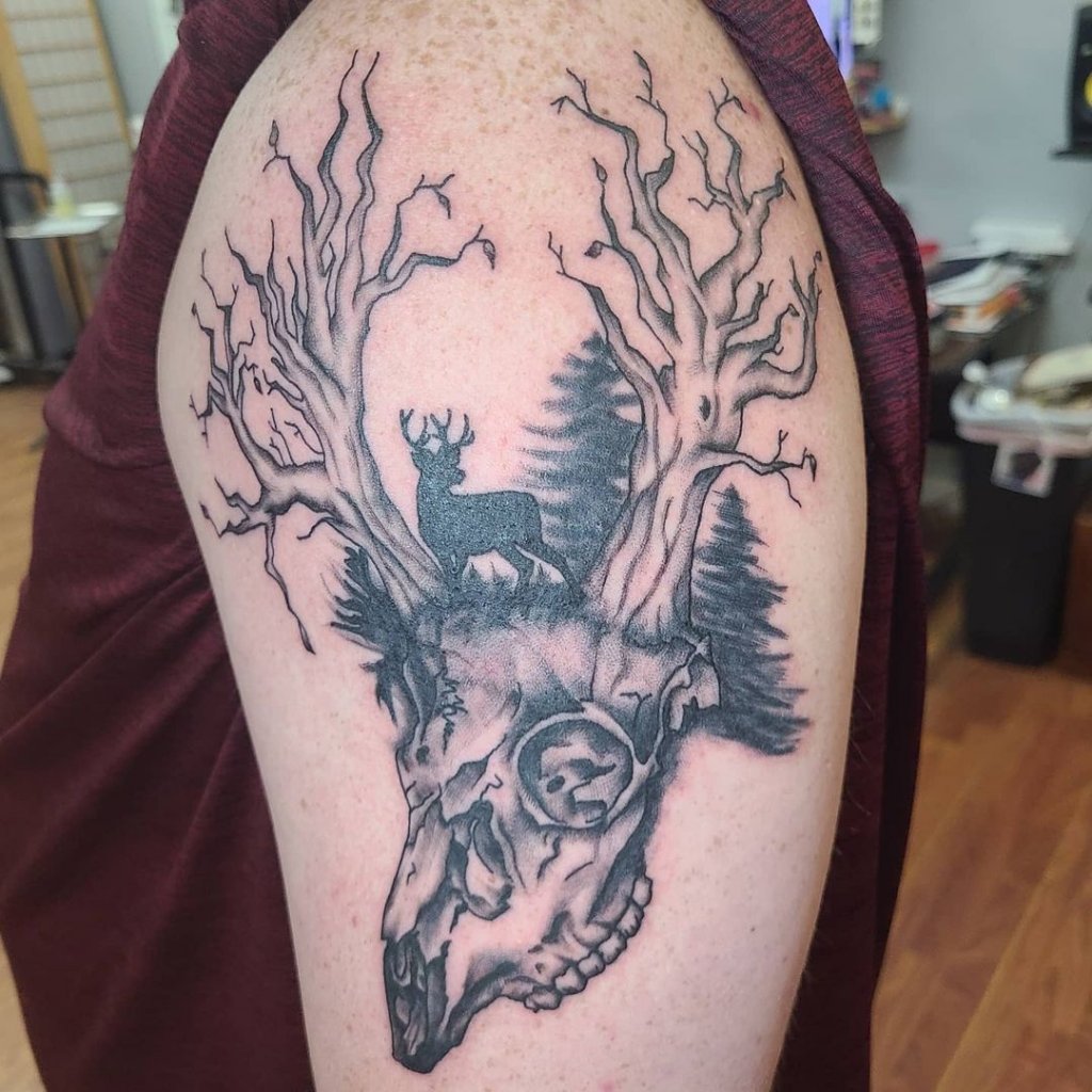Deer Skull Tattoo