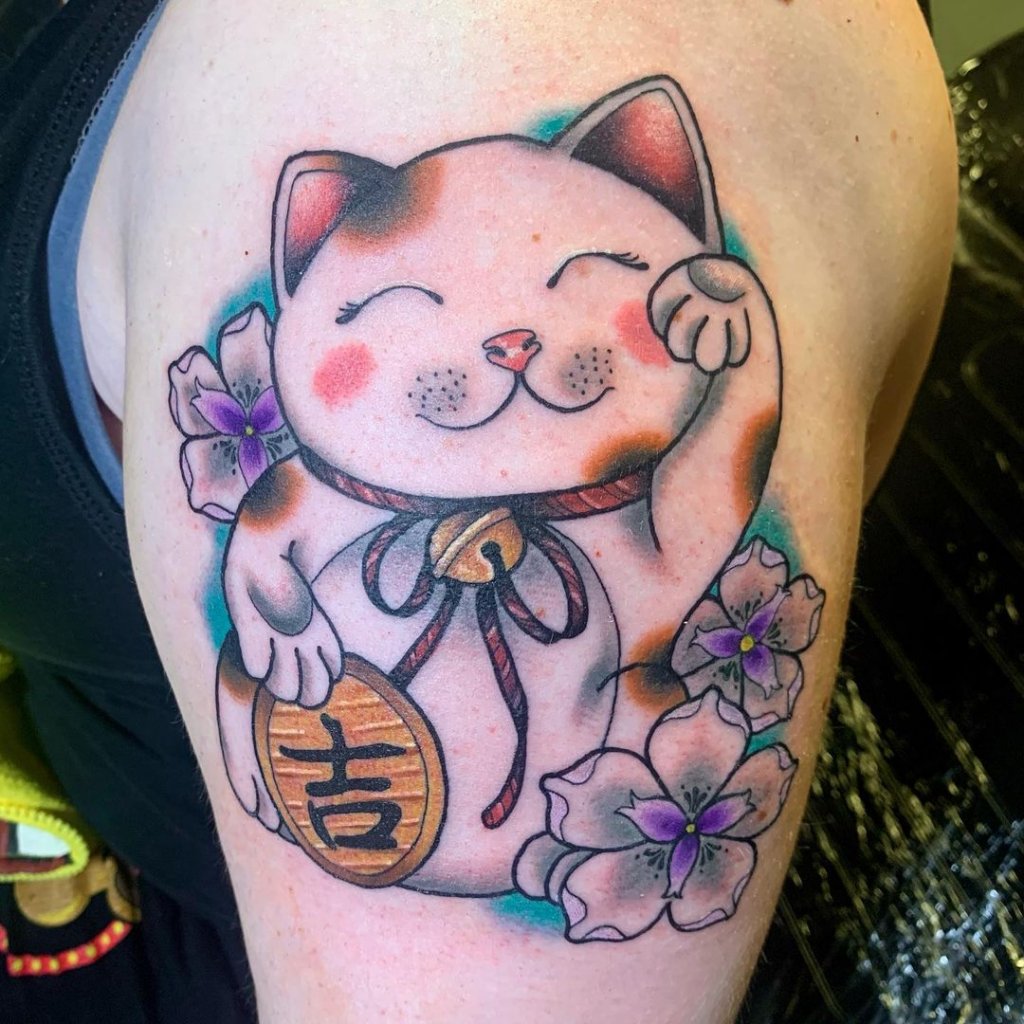 101 Best Lucky Cat Tattoo Designs You Need To See! - Outsons
