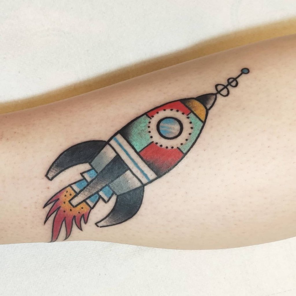 spaceship tattoo