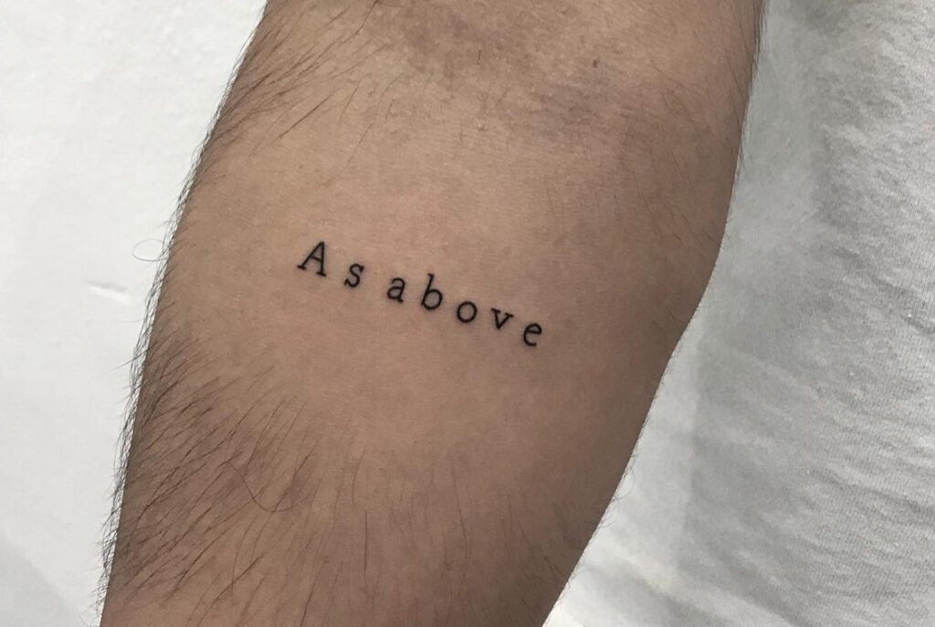 As Above So Below Tattoo