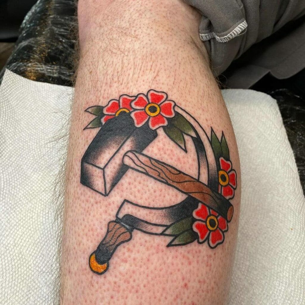 Antifa tattoos has a close connection with the hammer and sickle symbol