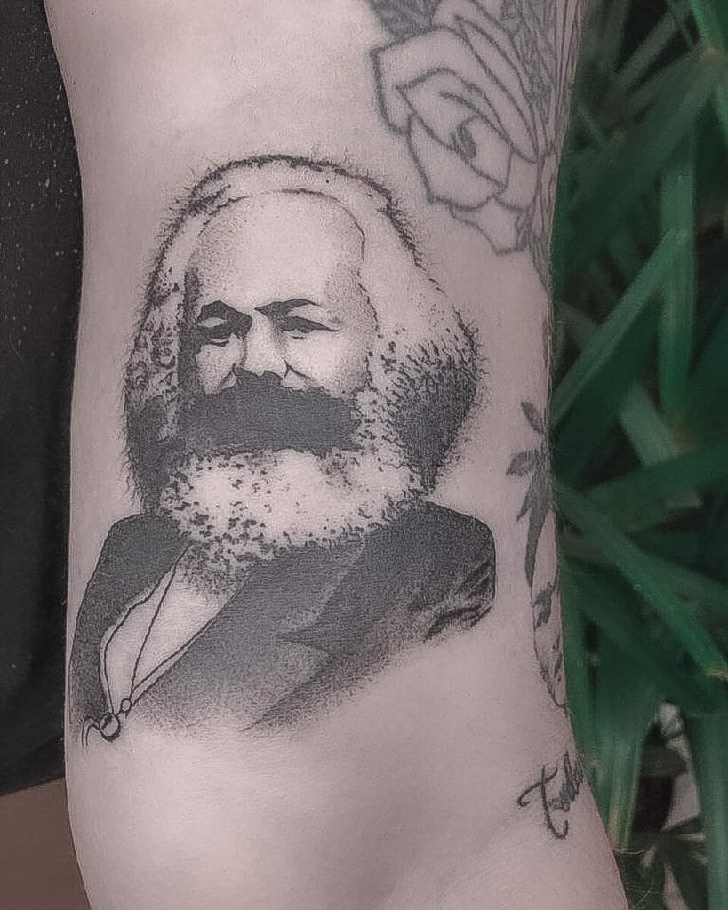 You can't think of Antifa tattoos without Marx