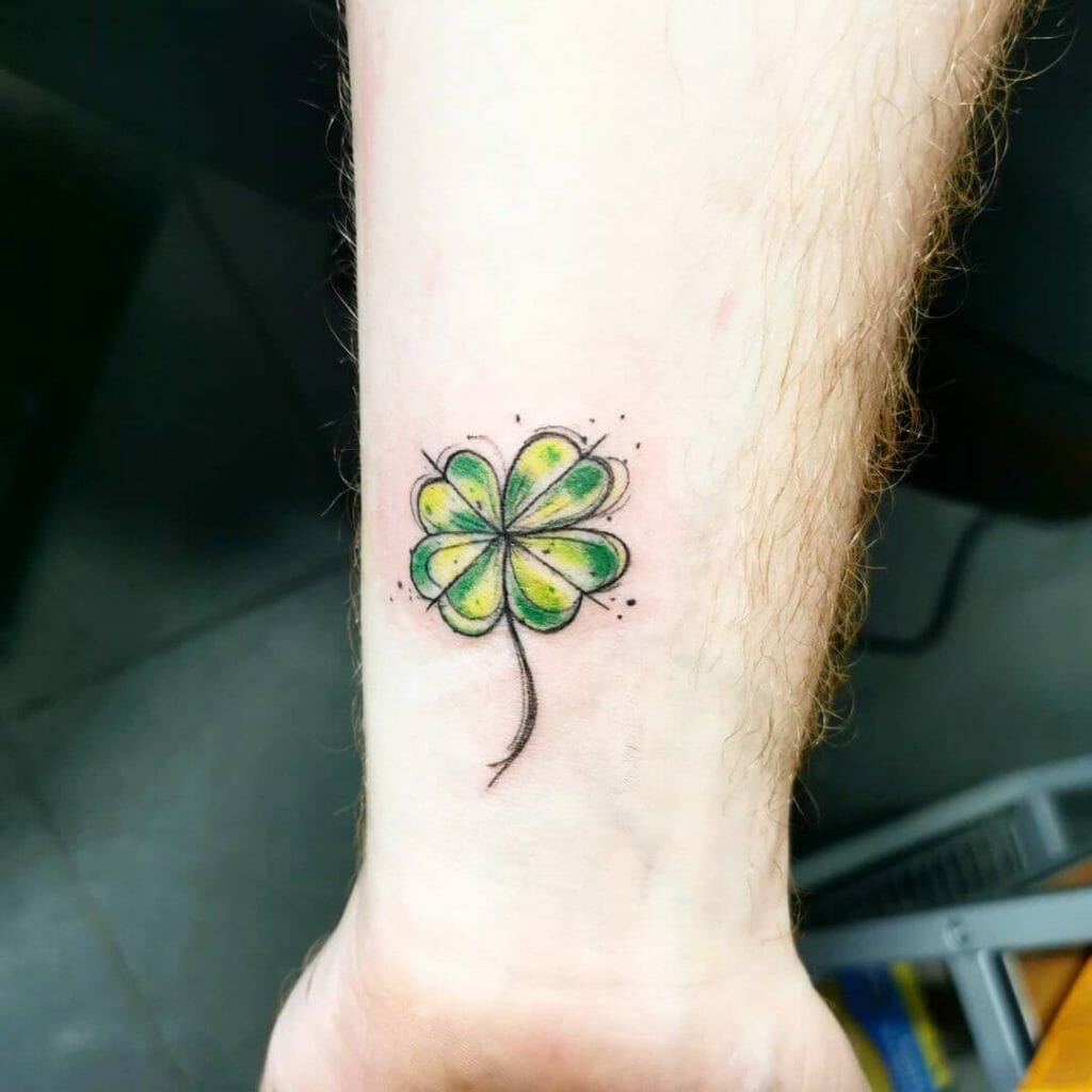 Vibrant 4 leaf clover tattoos can set you apart