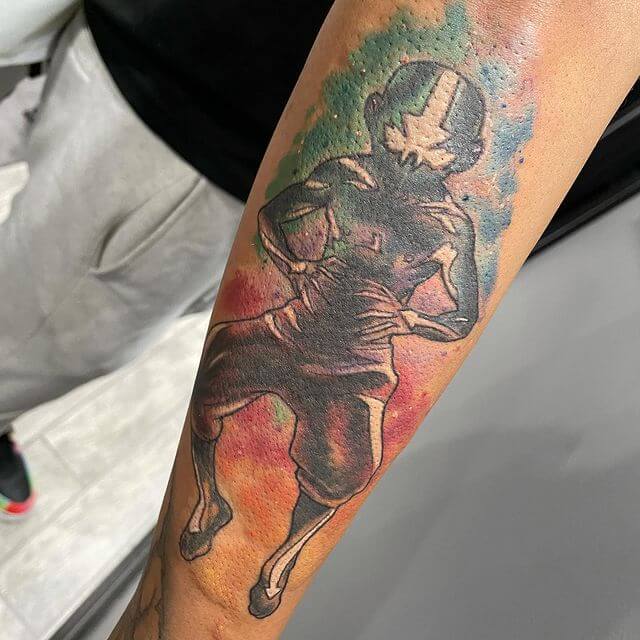 Aang's Avatar State Tattoo