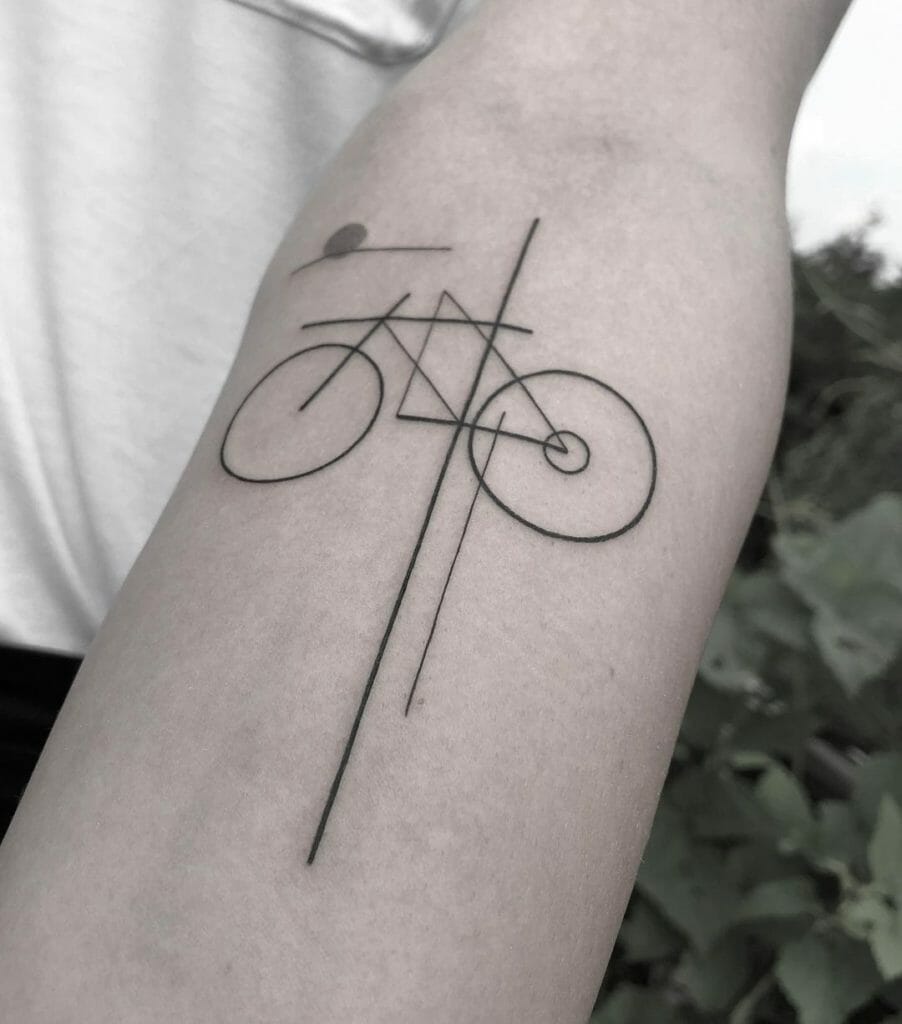 Abstract Bicycle Tattoo