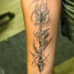 Abstract Broken Arrow Tattoo