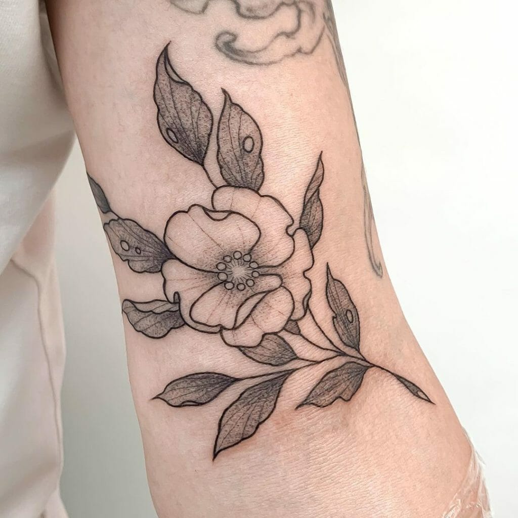 Amazing Botanical Tattoo Ideas With A Shaded Effect