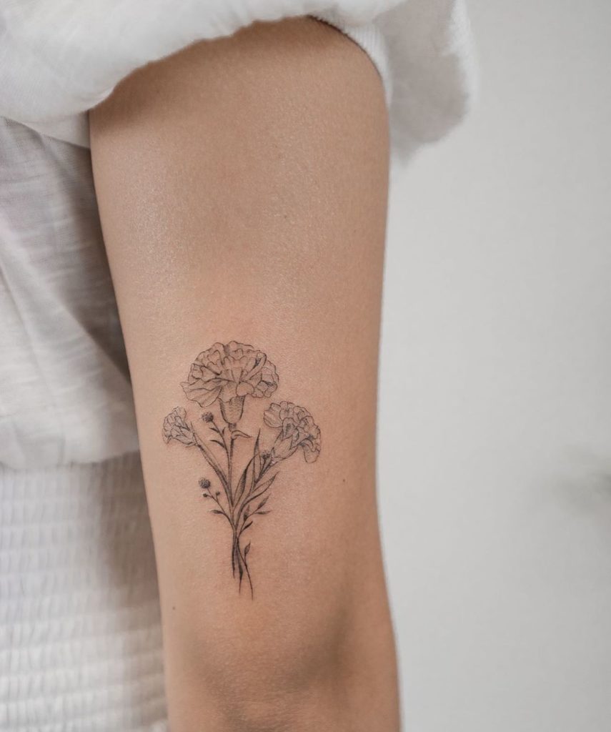Amazing Carnation Tattoo Ideas For The Back Of Your Arm