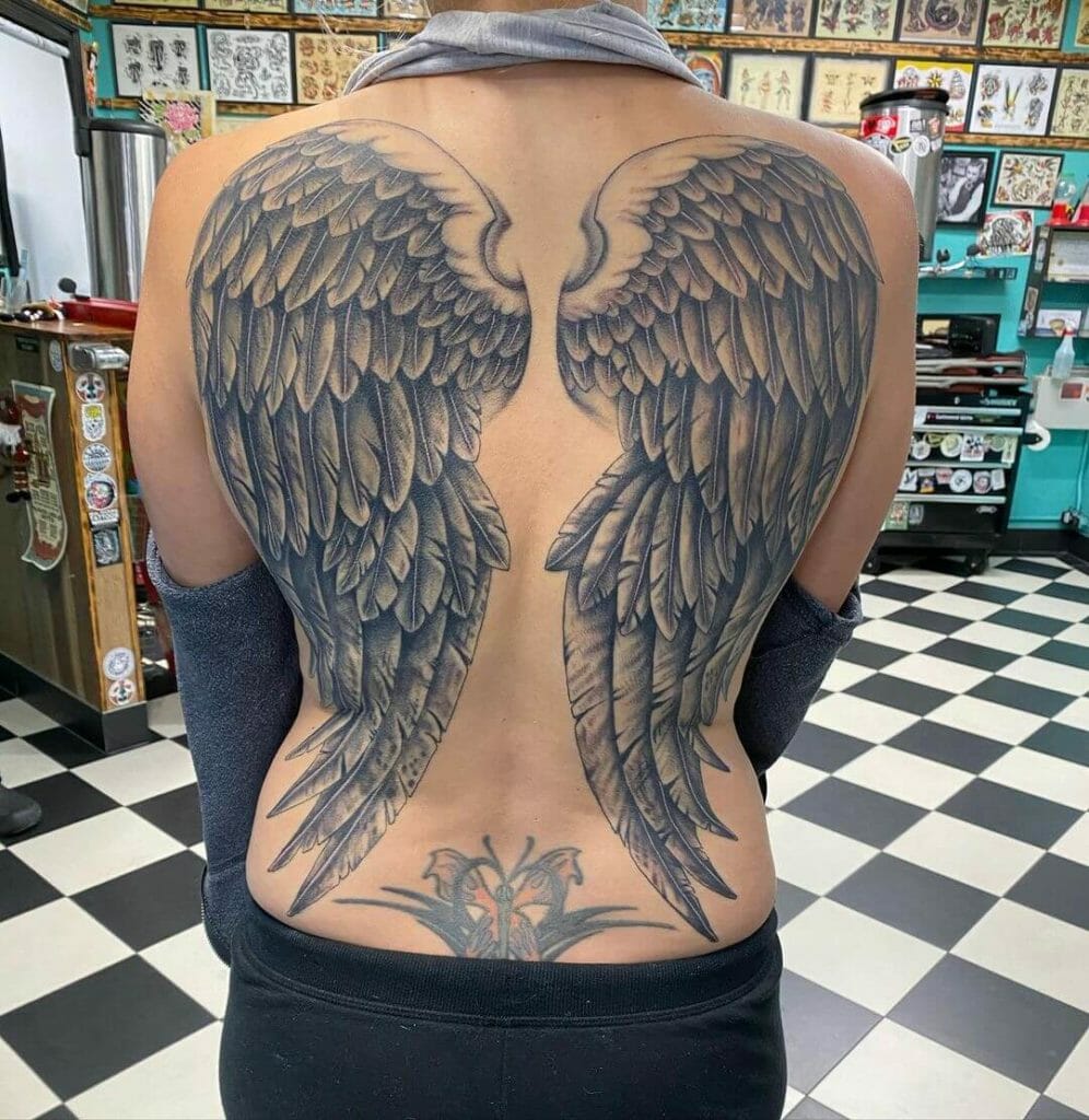 Angel wing tattoo idea